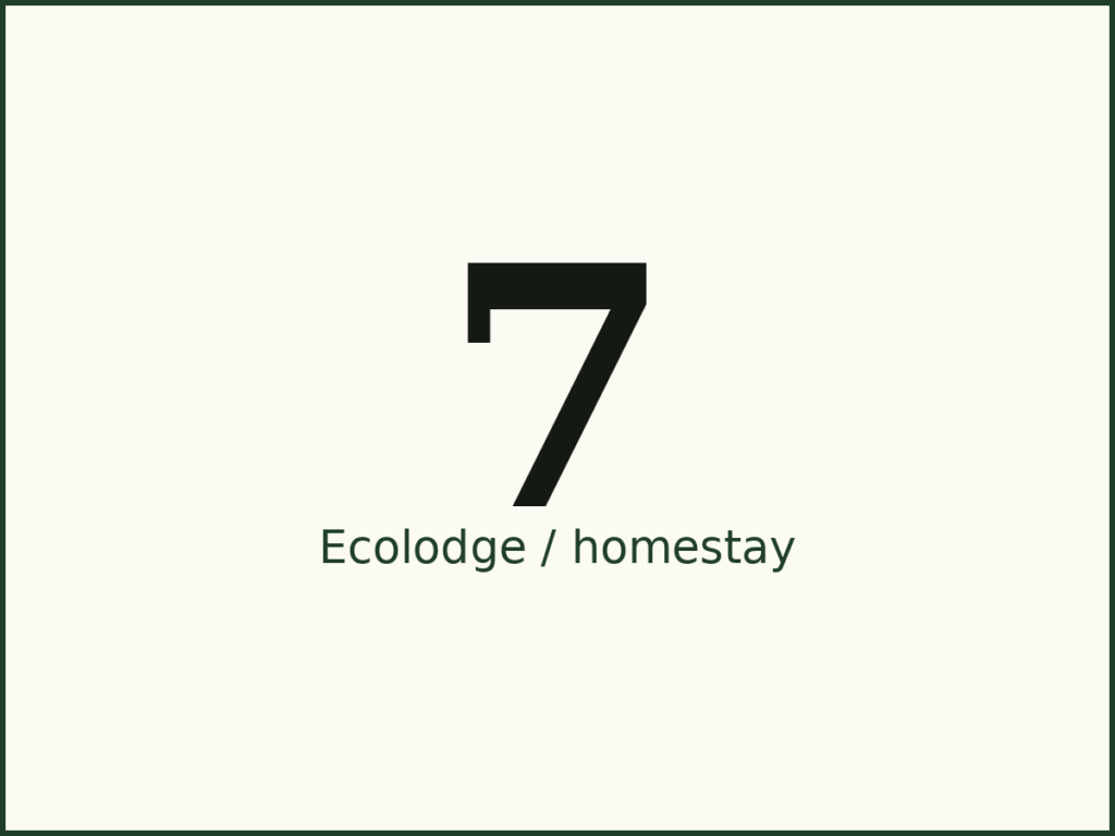 Ecolodge accommodation
